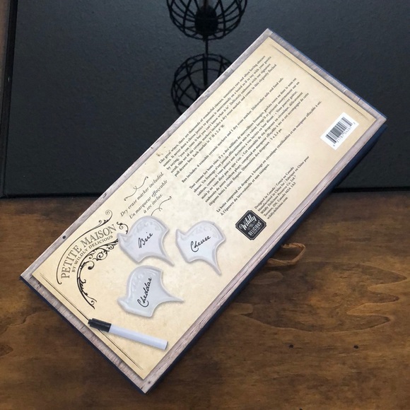 PETITE MAISON BY WILDLY DELICIOUS SET OF 6 CERAMIC CHEESE MARKER SET NEW IN  BOX - Picture 6 of 8